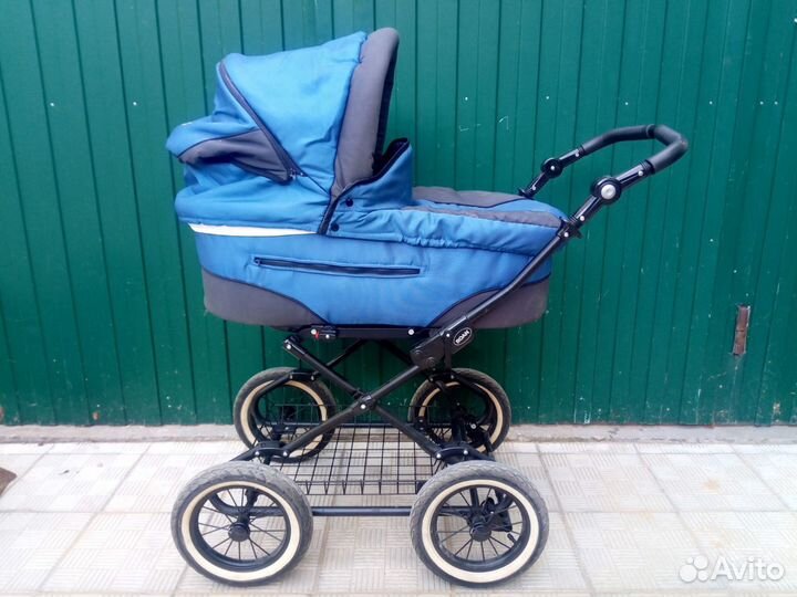 Коляска детская, 2 в 1-м (син)