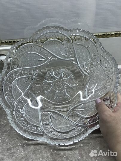 Блюдо хрустальное СССР