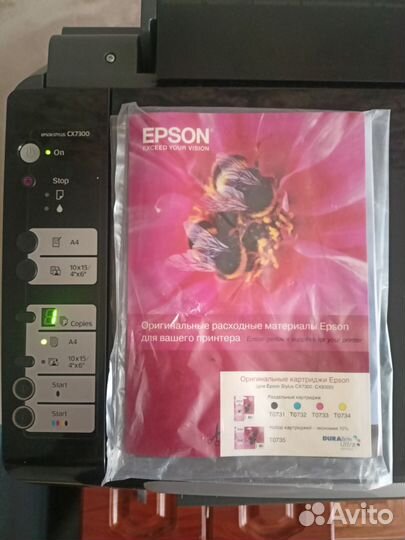 Цветной принтер сканер б/у, epson stylus cx7300