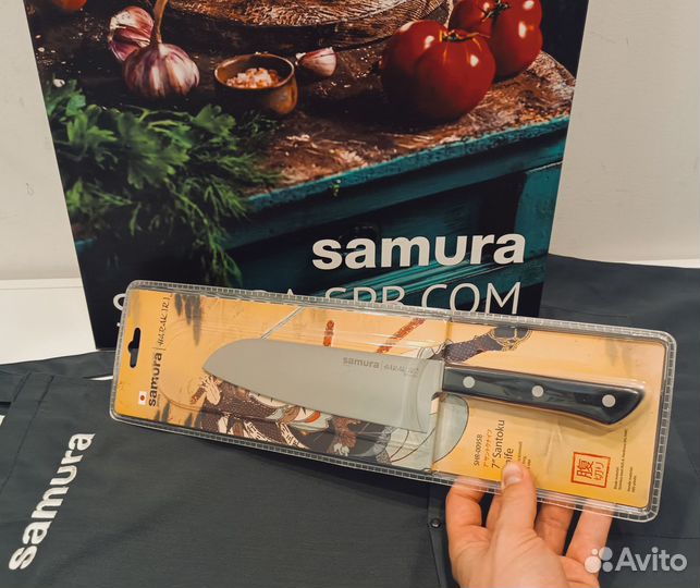 Нож кухонный Сантоку 