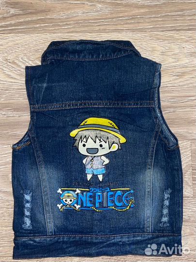 Джинсовая жилетка для мальчика