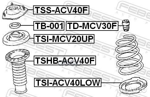 Опора амортизатора TSS-ACV40F TSS-ACV40F Febest