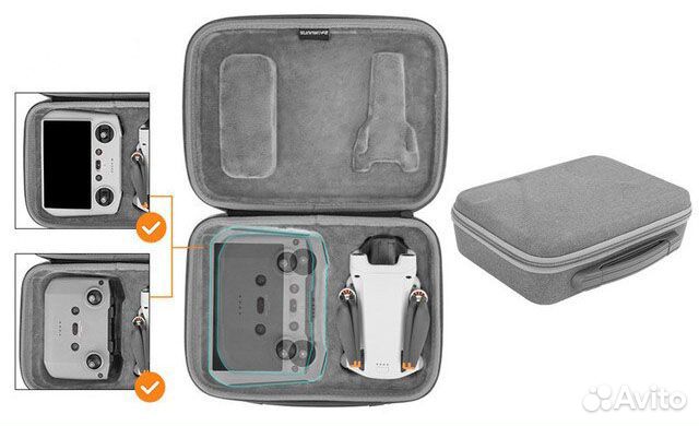 Жесткий кейс для квадрокоптеров DJI Mini/2/3/SE