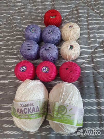 Пряжа Ирис и Каскад (хлопок с вискозой)