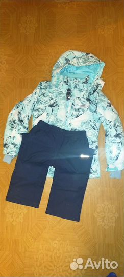 Зимний костюм лыжный для девочки 140-146