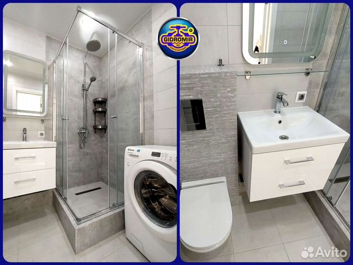 Ванная под ключ. Gidromir. Гарант 3 года / договор