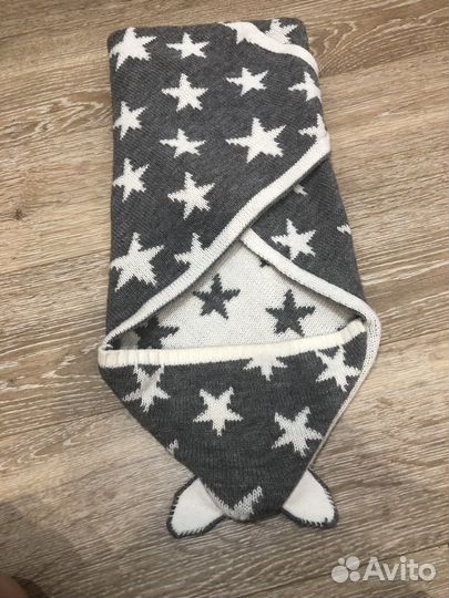 Конверт/плед/одеяло вязаный, и новый песочник