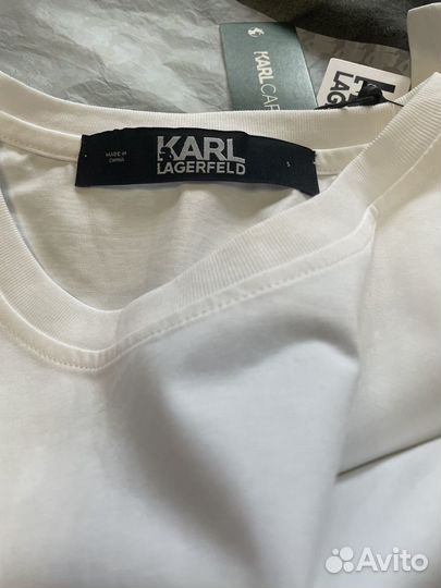 Футболка белая мужская Karl lagerfeld S M L XL