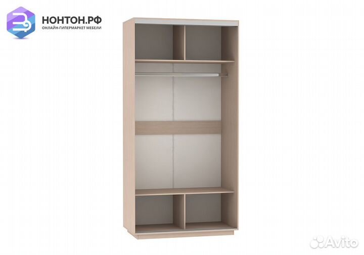 Шкаф-купе Нонтон Хит с зеркалом дуб молочный