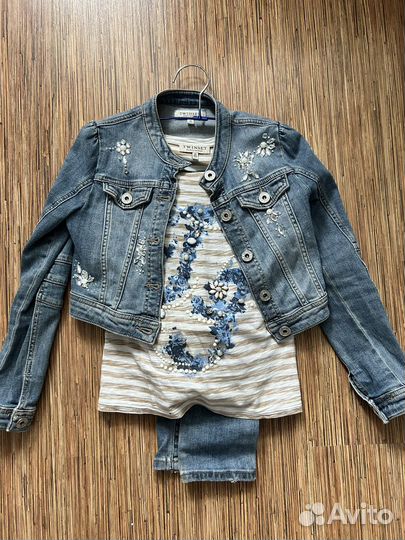 Костюм джинсовый twin-set 140 для девочки