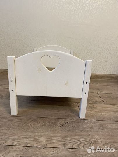 Кроватка для кукол деревянная