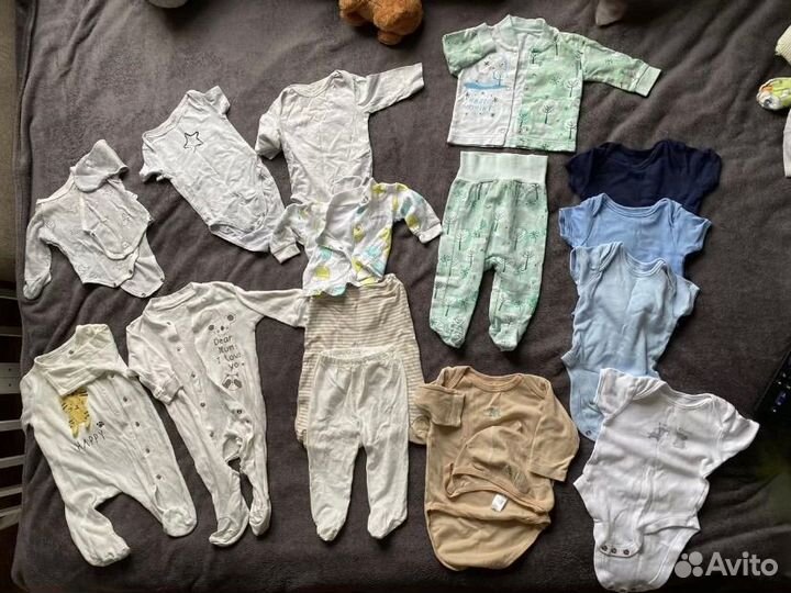 Вещи детские пакетом 50 68