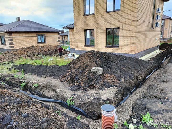 Дренаж участка, отвод воды от подвалов, цоколей