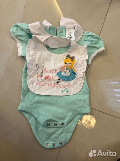 Боди для девочки с нагрудником 80 р-р Disney baby