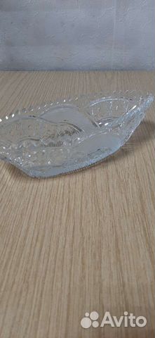Конфетница ладья, хрусталь