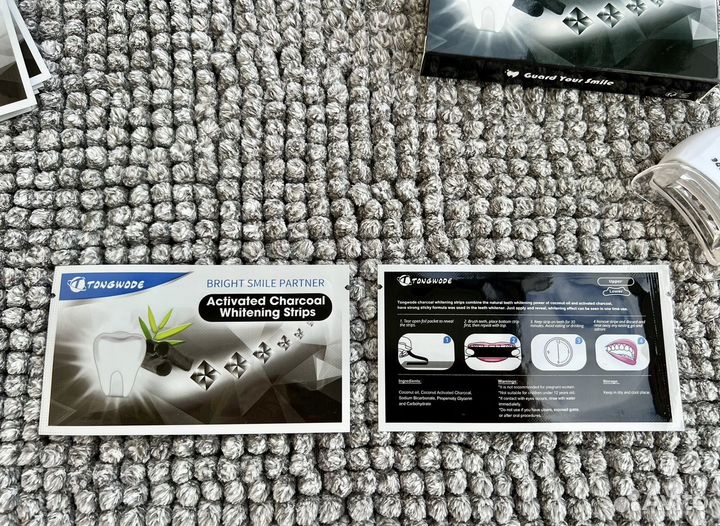 Домашний набор для отбеливания зубов лампа полоски