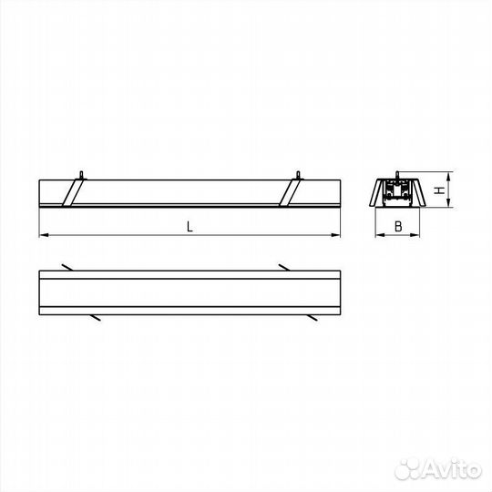 Светильник дво02-2х20-001 Line L 940