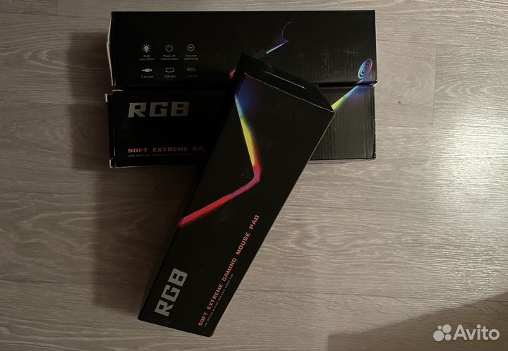 Игровой коврик с RGB подсветкой и принтом (новый)