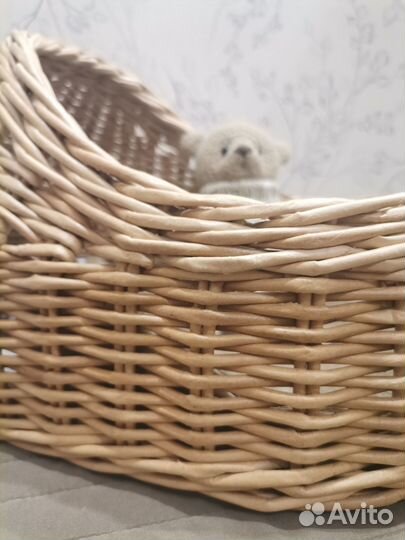 Люлька для кукол плетеная