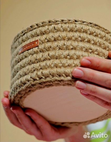 Корзинка плетеная джутовая 15*9 см