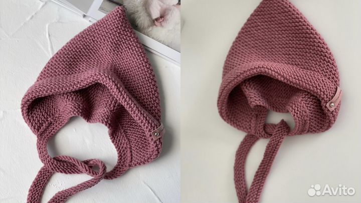 Новая шапочка для девочки 9-12 мес