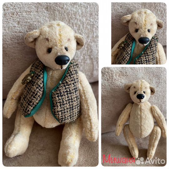 Плюшевый медведь Тедди ручной работы