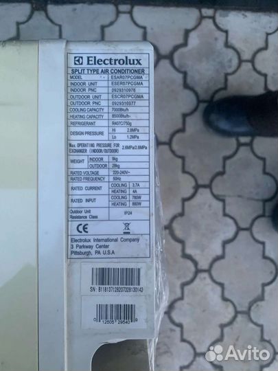 Сплит-системаElectrolux esar07pcgma