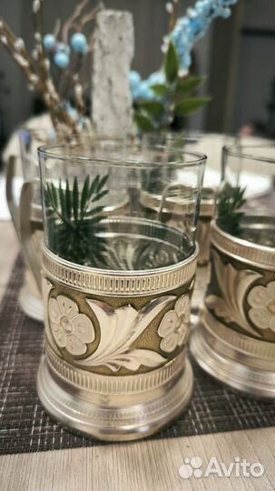 Стаканы с подстаканниками СССР