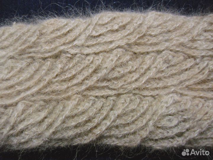 Варежки женские из собачьей шерсти Золотые дюны