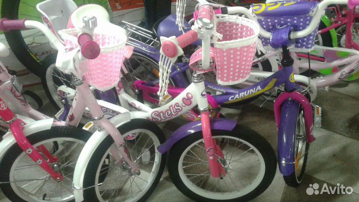 16 розовый велосипед с корзинкой и багажник