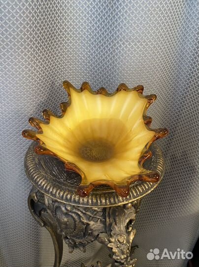 Ваза конфетница СССР цветное стекло