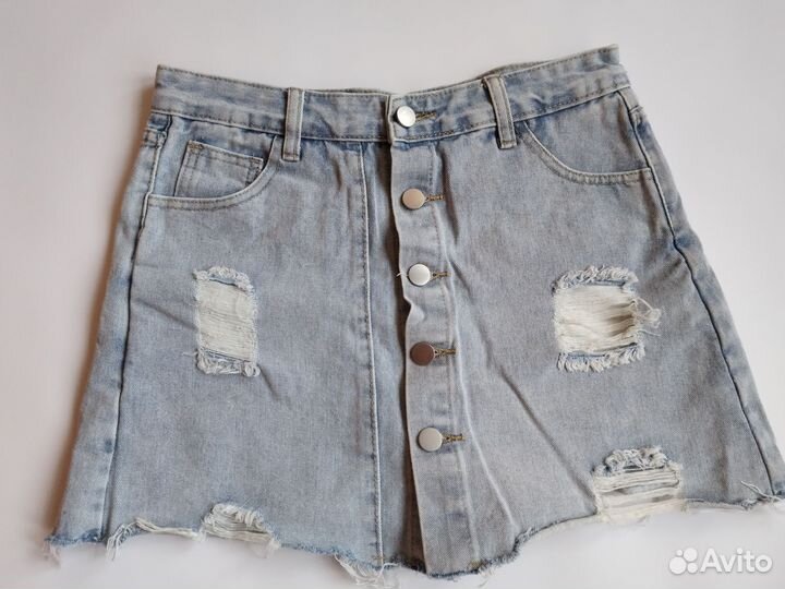 Новая джинсовая юбка-шорты