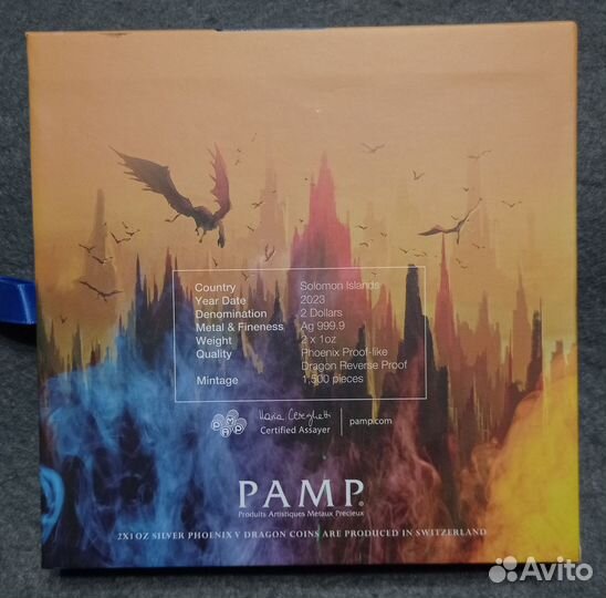Монеты Соломоновы острова Дракон и Феникс Серебро