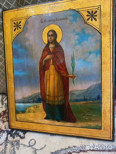 Икона св. М. Акулина нач. 19 века