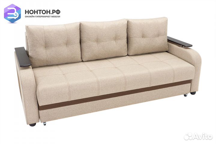 Диван еврокнижка Севилья бежевый