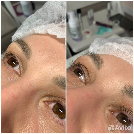 Ламинирование ресниц/бровей, коррекция бровей