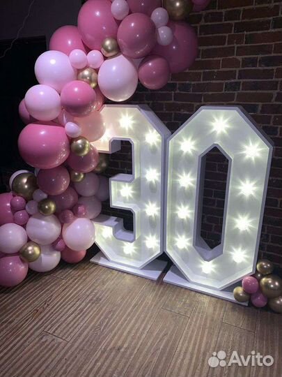 Цифры на день рождения#цифры с шарами#цифры ретро