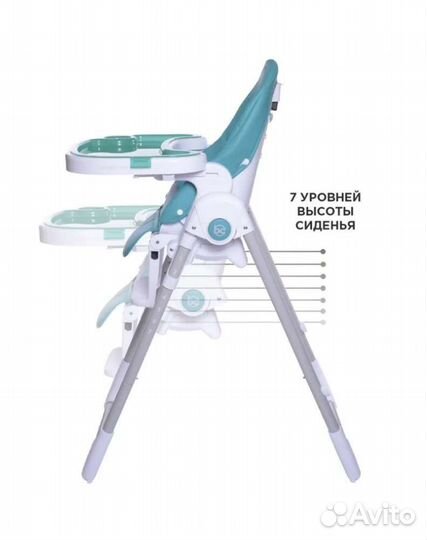 Стульчик для кормления Babycare Peanut, бирюзовый