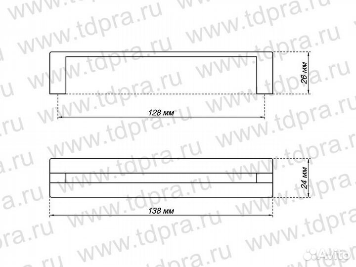 Ручка-скоба 128 мм хром S-2350-128