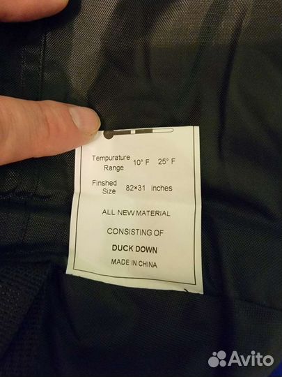 Спальный мешок пуховый Alektiv на -5 (новый)