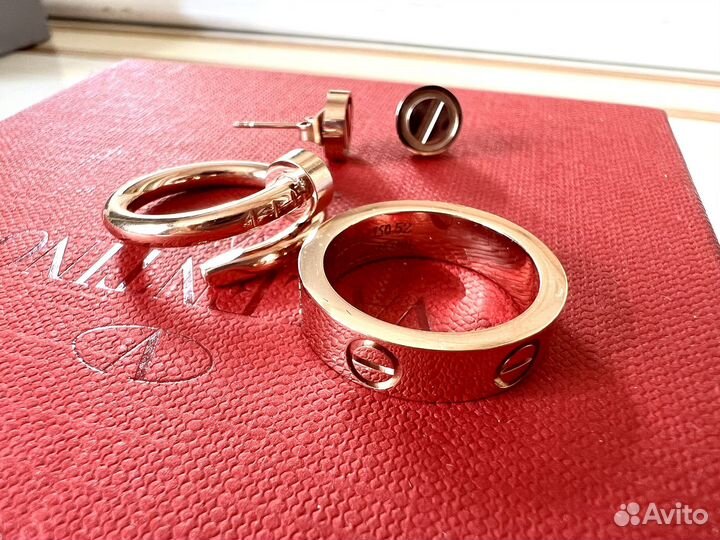 Кольцо пусеты Cartier