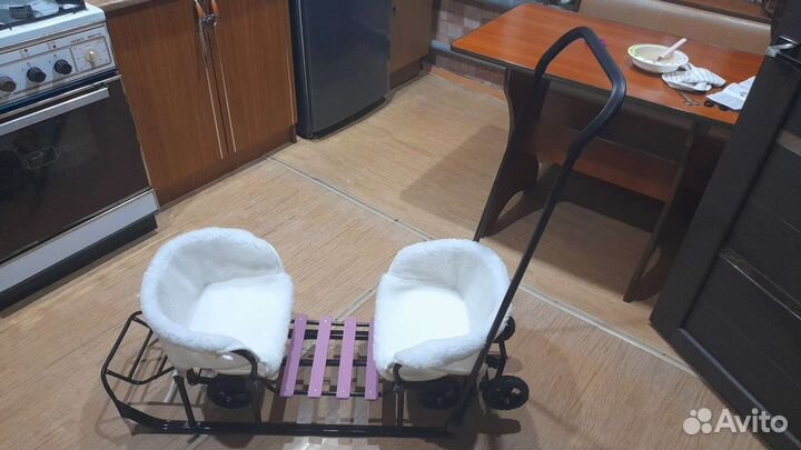 Санки для двойни для двойняшек. Торг. Доставка