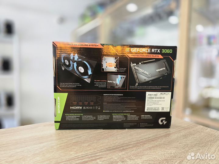 Видеокарта gigabyte RTX 3060 gaming OC новая