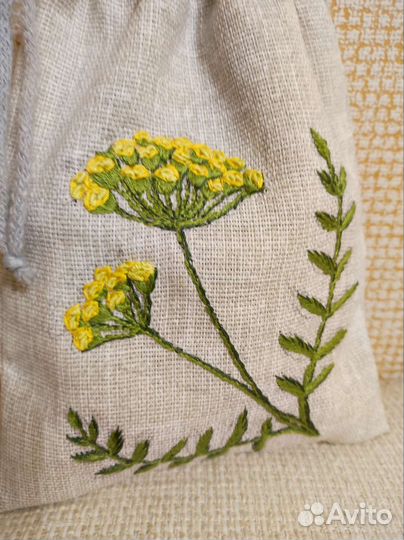 Мешочек из хлопково-льняной ткани