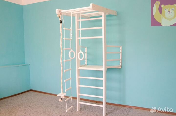 Шведская стенка с балконом и аксессуарами