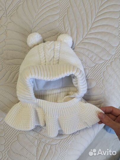 Шапка-шлем журавлик зимняя