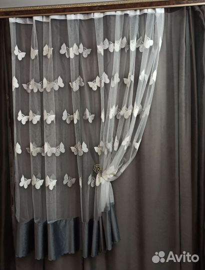 Шторы бабочки короткие новые