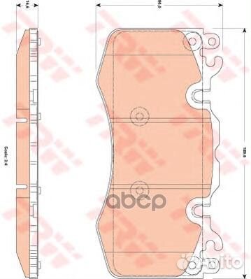 Колодки тормозные дисковые перед GDB1834 TRW