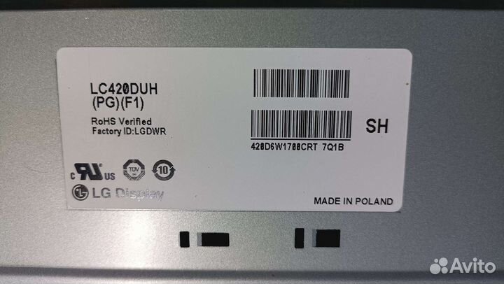 Подсветка lg42lb673v с шлейфами и разъемами