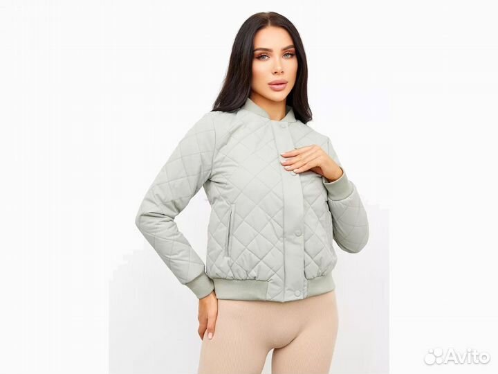 Бомбер демисезонный женский мята 42 S 46 M